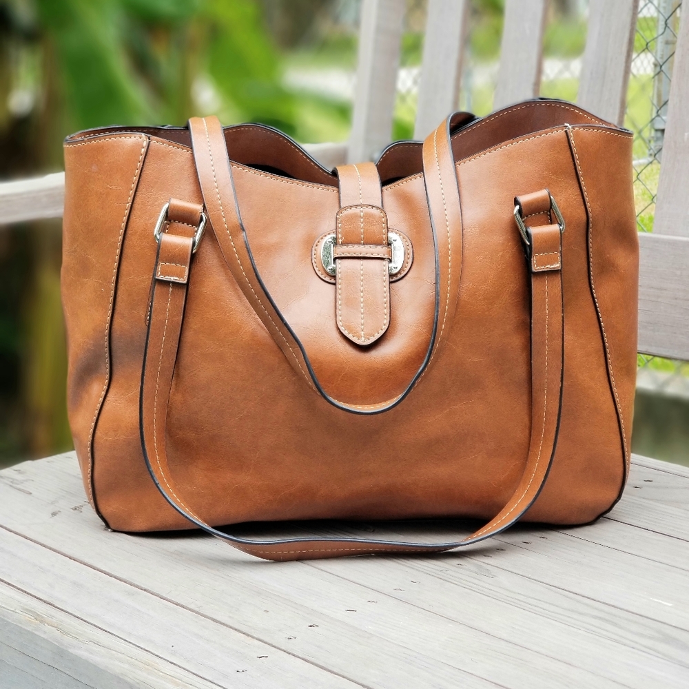 Large Capacity Genuine Leather Casual Tote Bag